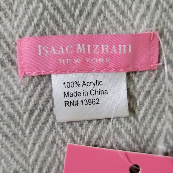 Isaac Mizrahi Herr Blanket Scarf • Antique White • NWT - Picture 8 of 9